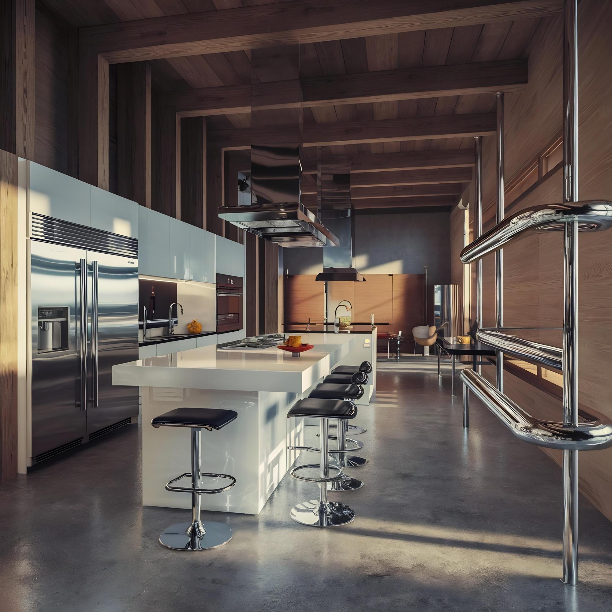 atelier culinar interior cu echipamente